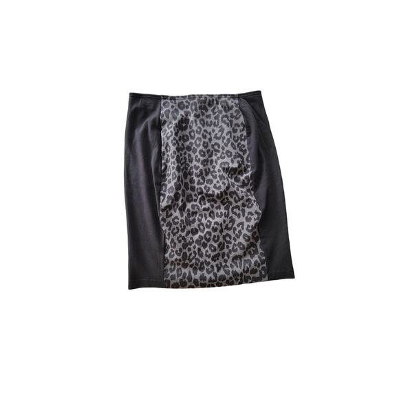 Chico's Dresses & Skirts - Chico's Stretchy Knit Leopard Print Color Block Pencil Skirt Career Wear Size 10